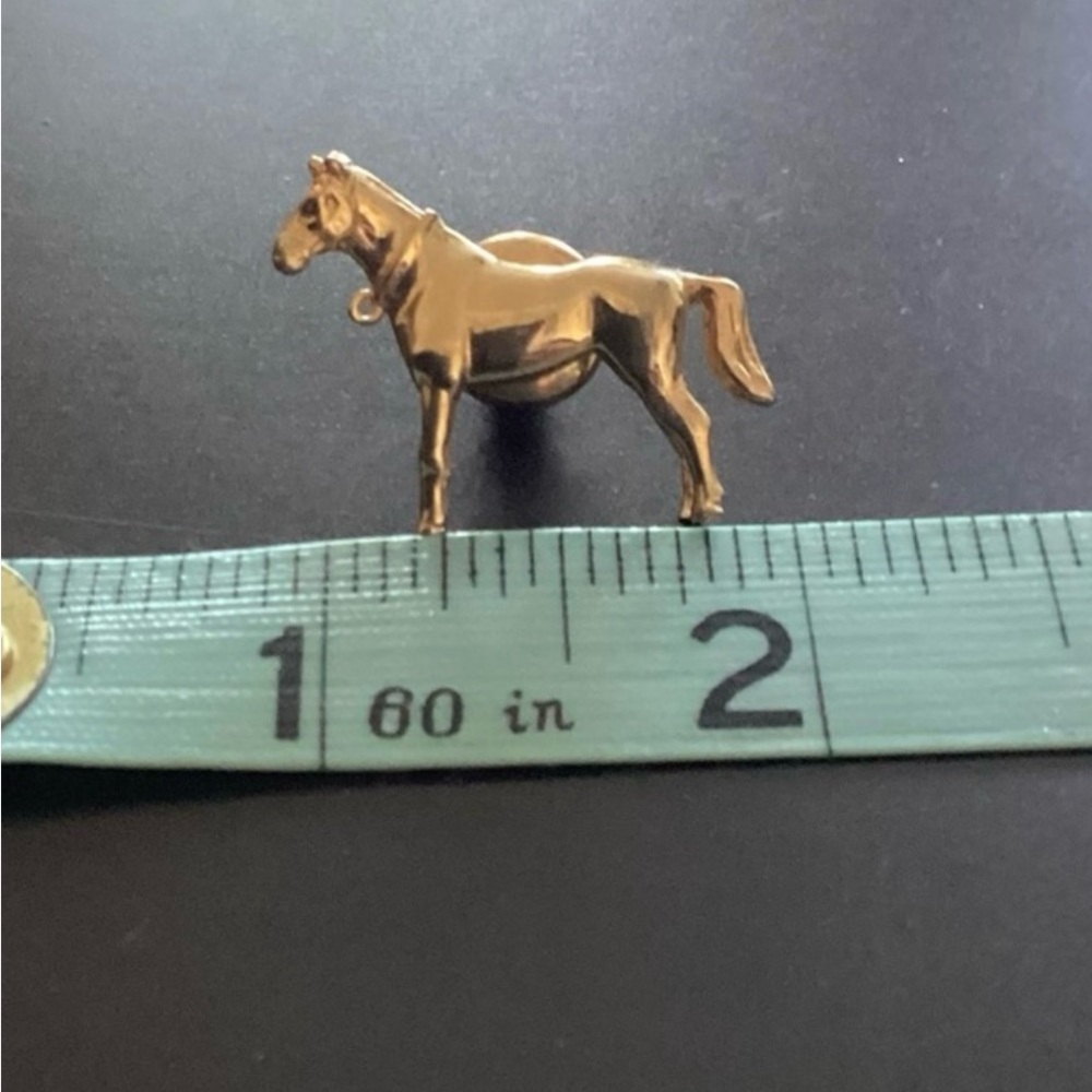Antique Gold Horse Tie Tack or Lapel Pin, Late 1800's